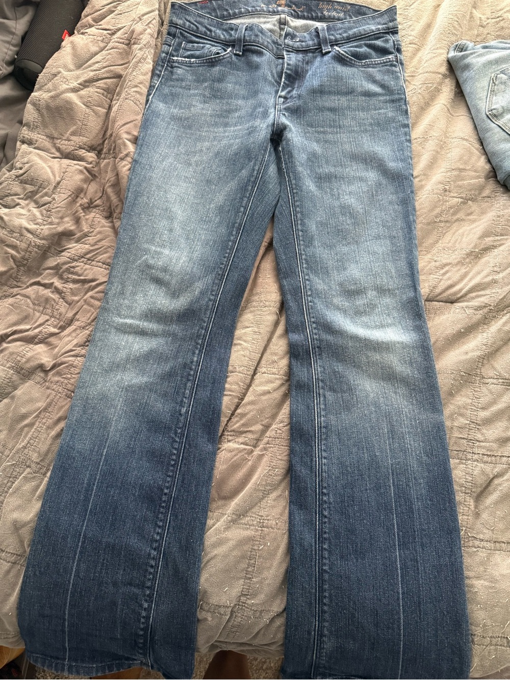 7 For All Mankind Light Blue Boyfriend Flare Jeans